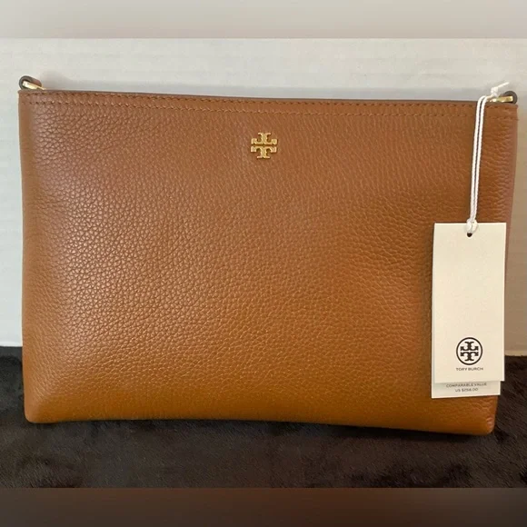 Tory Burch Blake Swingpack Crossbody/Clutch Cortado (Brown) - Authentic - Picture 2 of 8